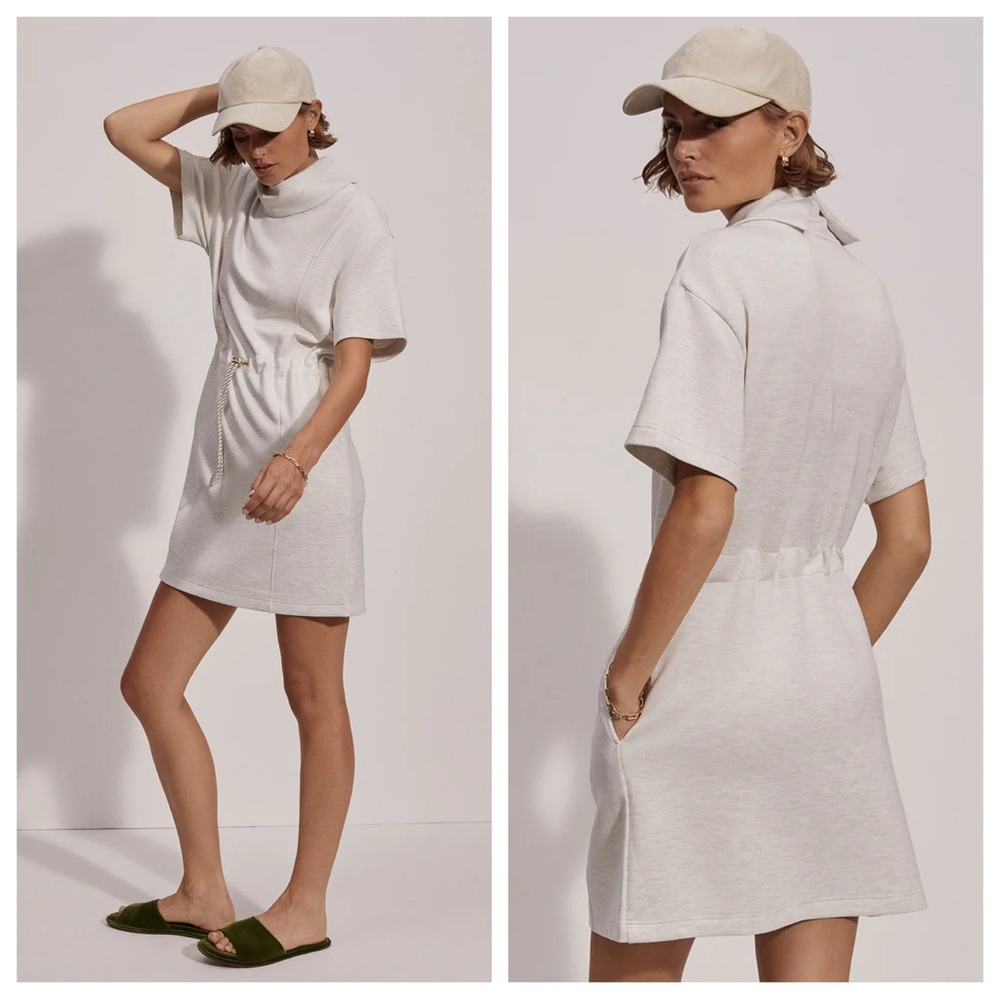 Varley Sophie Ivory Marl DoubleSoft Dress - Picture 2 of 10
